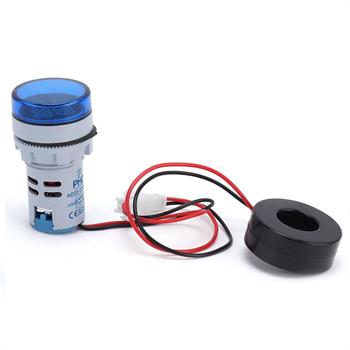 AC ولت متر آمپرمتر پنلی گرد آبی 