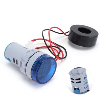 AC ولت متر آمپرمتر پنلی گرد آبی 