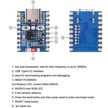 ESP32 C6- ZERO برد توسعه