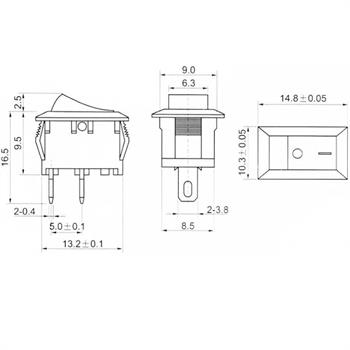 KCD11-101 2Pinکلید راکر دو حالته کوچک