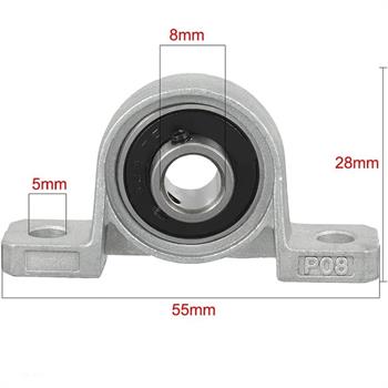 KFL08-KP08 8mm یاتاقان بلبرینگ ایستاده