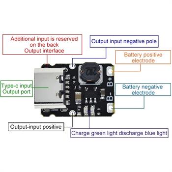 TP4057-Type C ماژول شارژ و دشارژ باتری