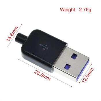 Type A 6PIN نری سرکابلی USB پورت