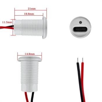 Type C پورت پنلی گرد شارژردار