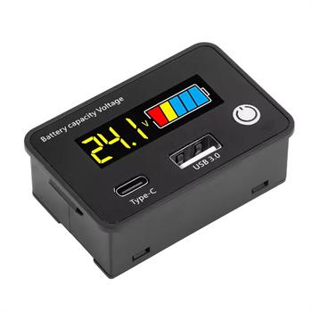  نمایشگر چند رنگ ظرفیت باتری8-30 ولت با خروجی USB-Type C