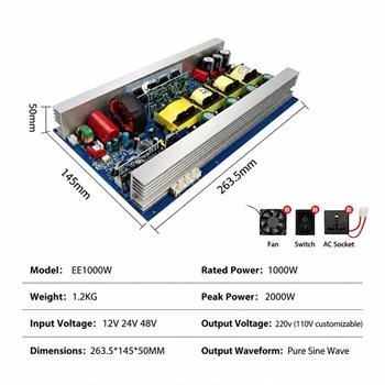 12V TO 220V 1000W ماژول اینورتر تمام سینوسی