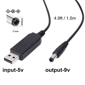 9V به  USB کابل افزاینده ولتاژ 