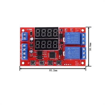 12V ماژول تایمر دیجیتال دو کانال