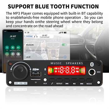 2X25W پنلی با ولوم و میکروفن  MP3 Player 
