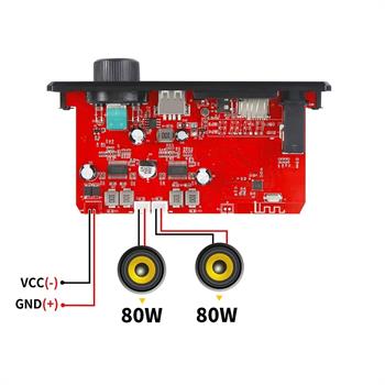 2X80W پنلی با ولوم و میکروفن  MP3 Player 