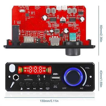 2X80W پنلی با ولوم و میکروفن  MP3 Player 