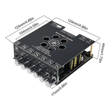 XY-HT21MAX 2X200W+400W آمپلی فایر بلوتوثی