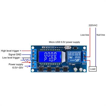 XY-LJ02 + LCD ماژول تایمر