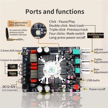 XY-T2002P 2X200W آمپلی فایر بلوتوثی 