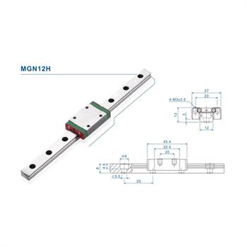 طول 50 سانتی متر MGN12 ریل و واگن