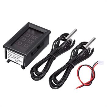 ماژول نمایشگر ولتاژ و دما دارای 2 سنسور دما
