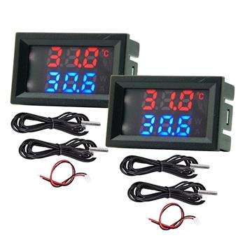 ماژول نمایشگر ولتاژ و دما دارای 2 سنسور دما